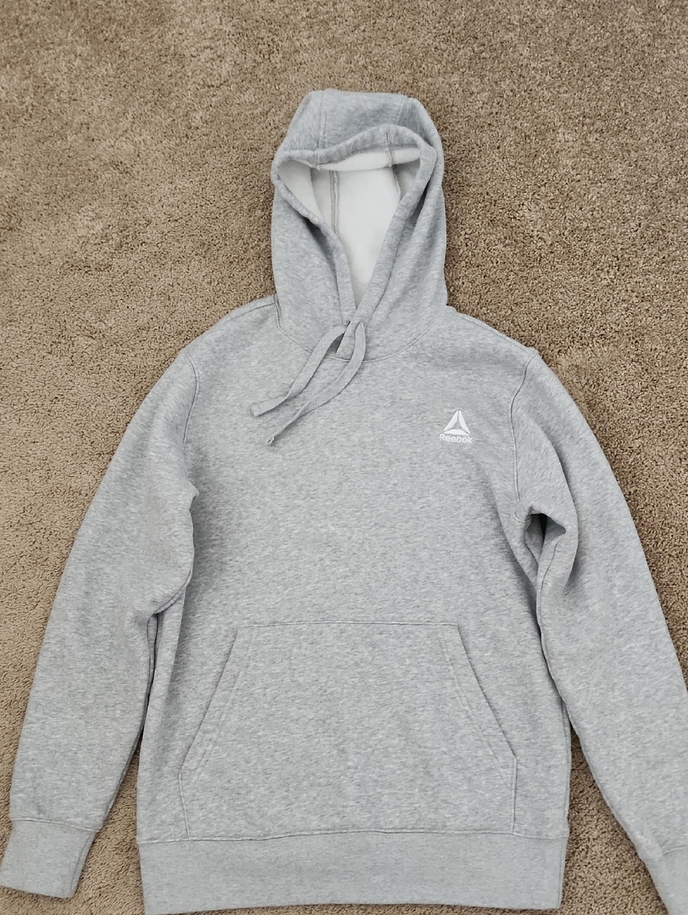 Reebok Light Gray Men’s Pullover Hoodie